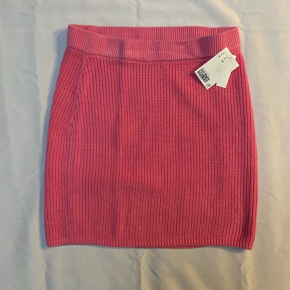 H&M Ribbed Pink Knit Women's Skirt